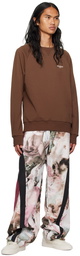 Balmain Brown Flocked Sweatshirt