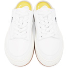 Sunnei White Leather Lace-Up Dreamy Sabot Sneakers