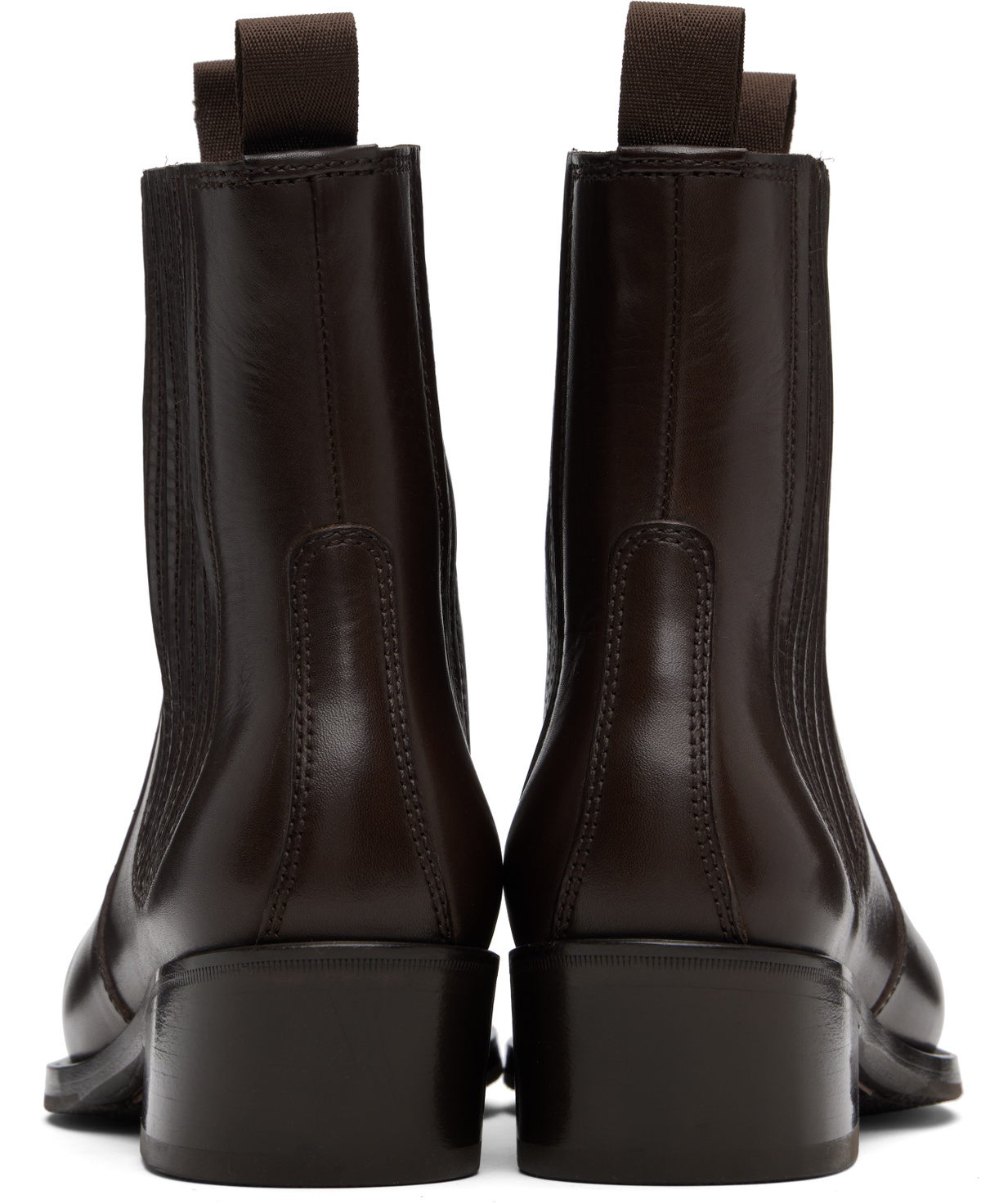 LEMAIRE Brown Vegetable-Tanned Chelsea Boots