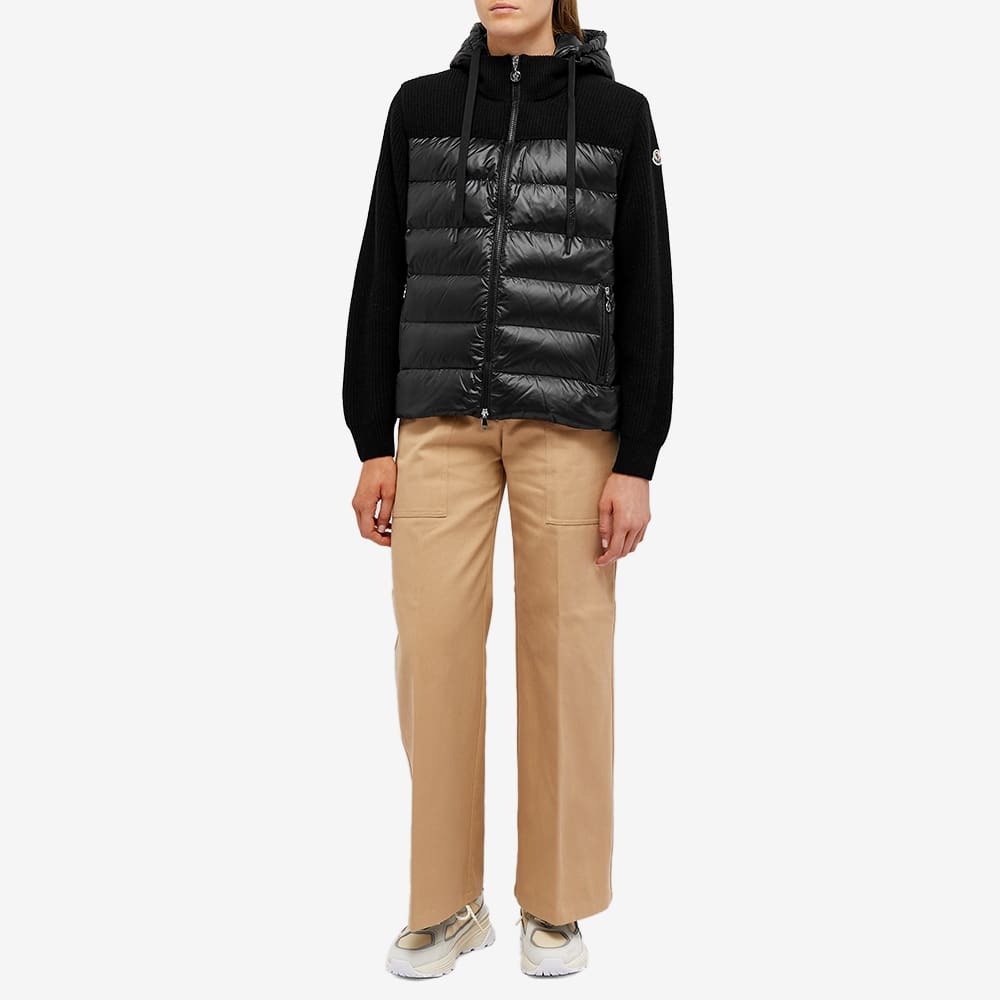 Moncler Women s Padded Hooded Cardigan in Black Moncler