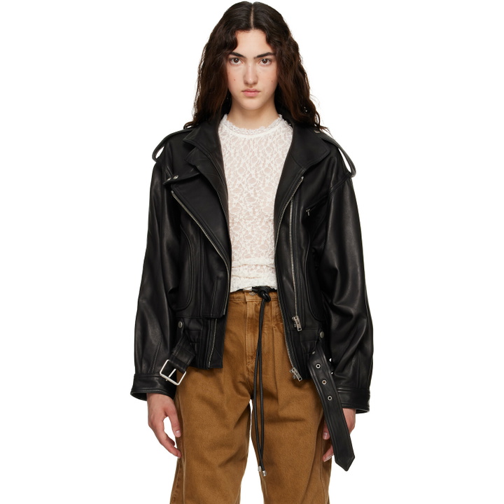 Photo: Isabel Marant Black Farza Leather Jacket