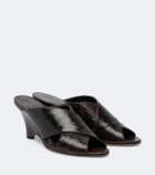 Le Monde Béryl Luca snake-effect leather mules