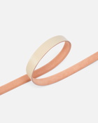 Pinko Thin Suede Belt With Logo Branded Rings 2cm Orange Mix Gal Gold Nikel