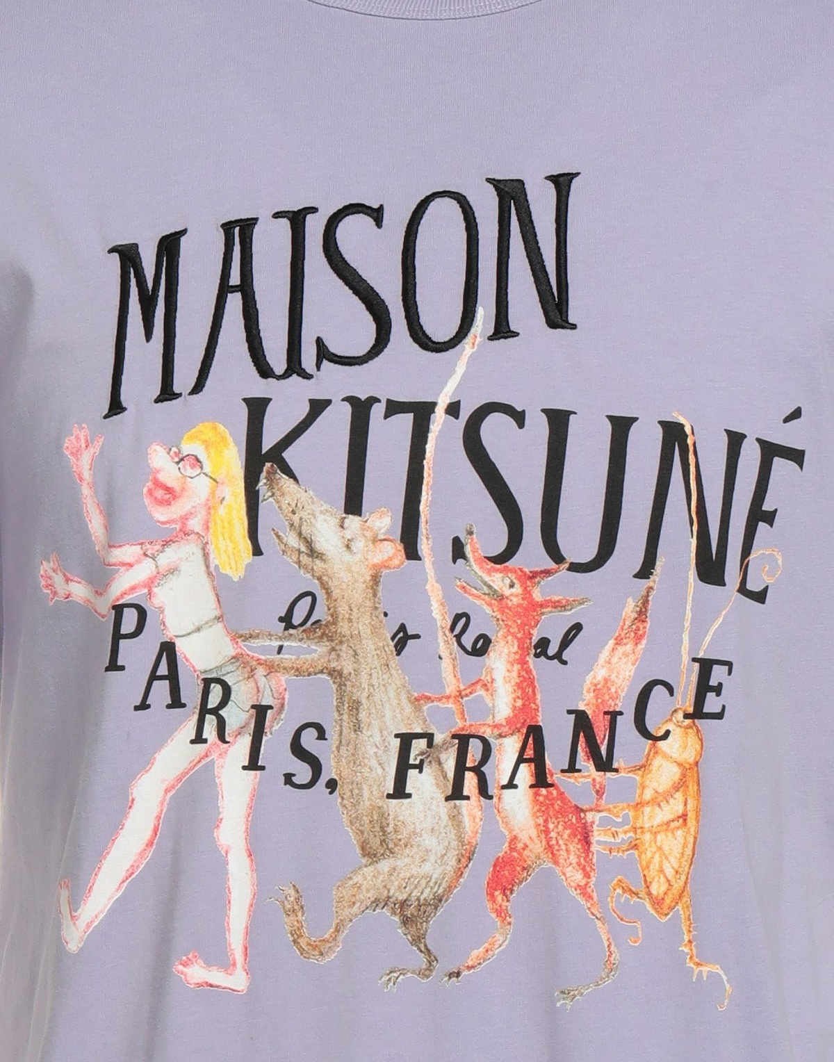 Maison Kitsuné Mens T-shirt Lilac