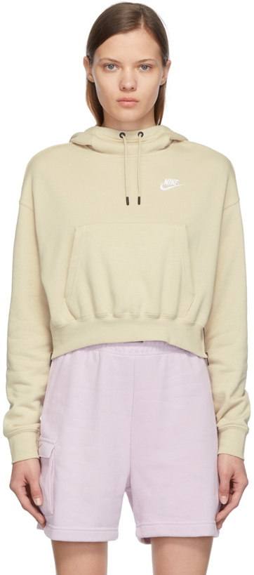 Photo: Nike Beige Sportswear Essentials Fleece Hoodie