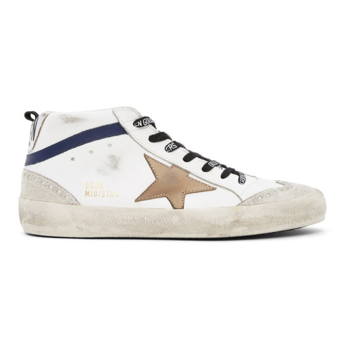 Photo: Golden Goose White Mid Star Sneakers