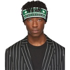 Dolce and Gabbana Black and Green Virgin Wool Just Be King Headband
