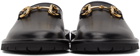 Gucci Black Horsebit Slip-On Loafers