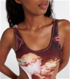 Vivienne Westwood The Kiss printed cutout swimsuit