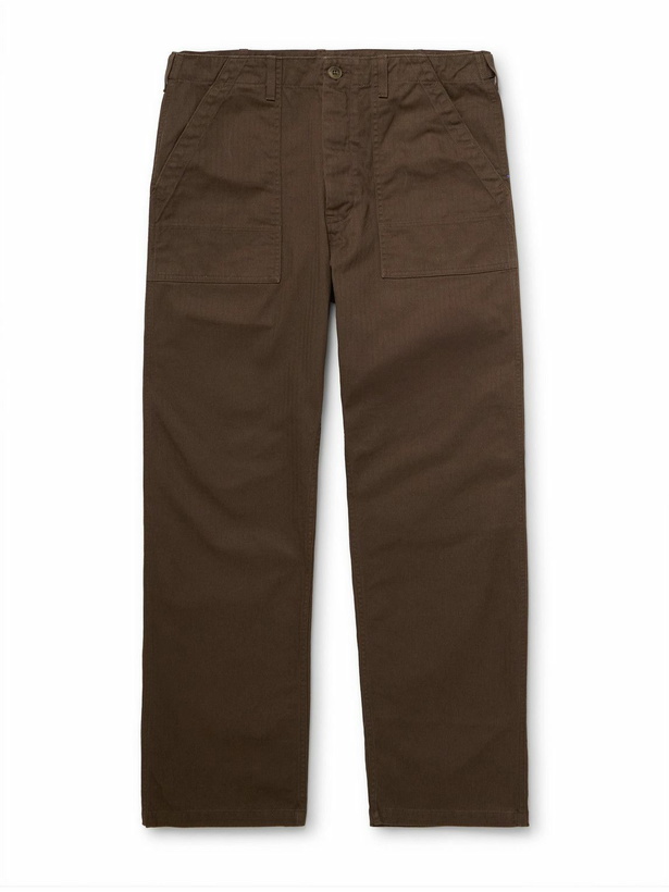 Photo: Nudie Jeans - Tuff Tony Straight-Leg Organic Cotton-Twill Trousers - Brown