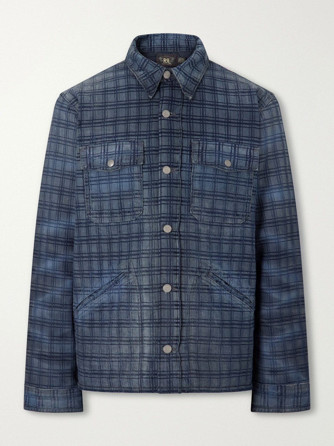 RRL - Holland Checked Denim Jacket - Blue