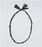 Alanui - Embellished bandana-print necklace