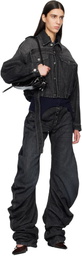 Diesel Black Scrunch-D Shoulder S Bag