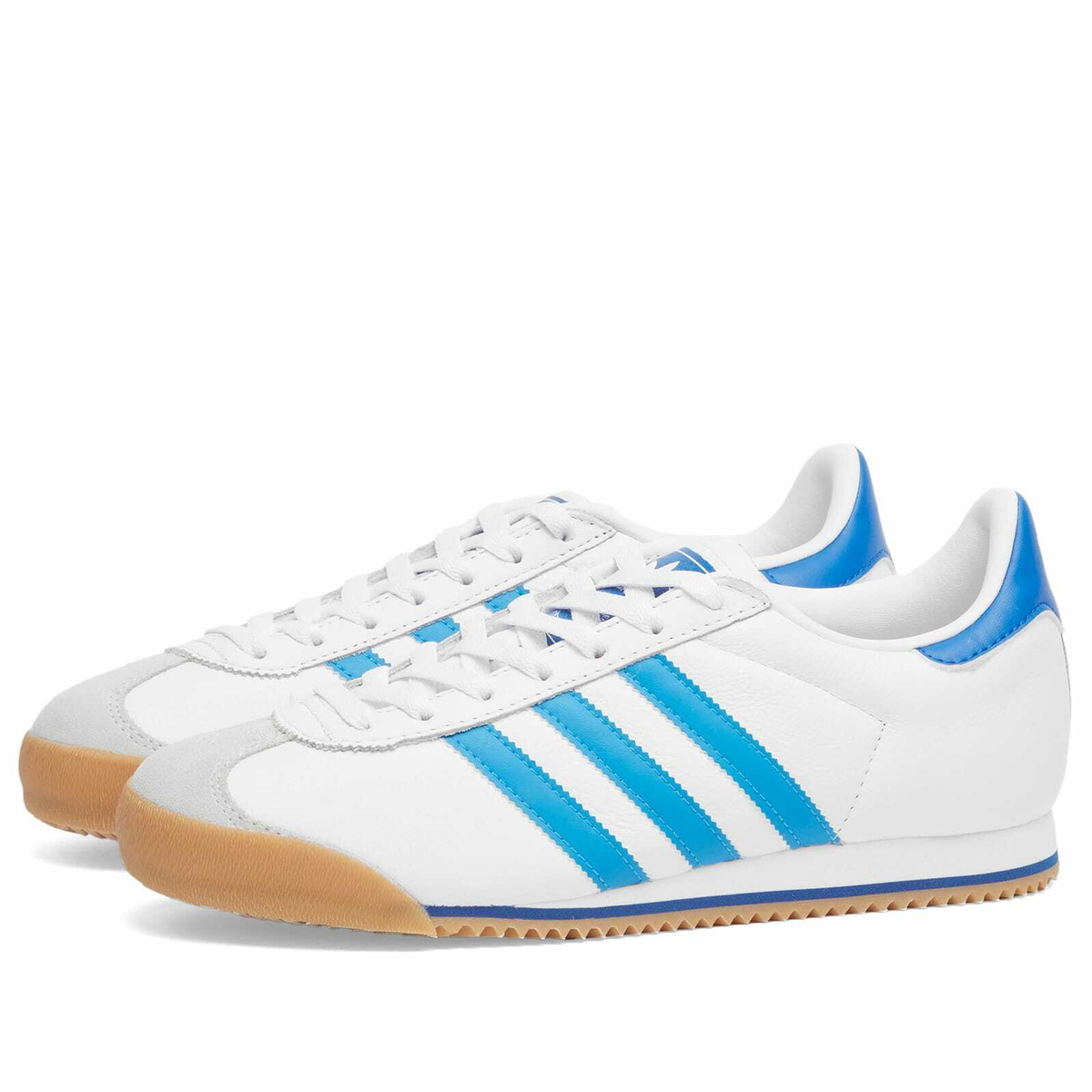 Adidas K 74 Sneaker in White/Bright Blue