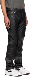 Noon Goons SSENSE Exclusive Black GP Faux-Leather Pants