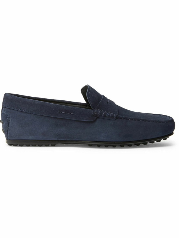 Photo: Tod's - Gommino Suede Driving Shoes - Blue