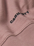 Carhartt WIP - Link Script Logo-Embroidered Cotton-Jersey Sweatshirt - Pink