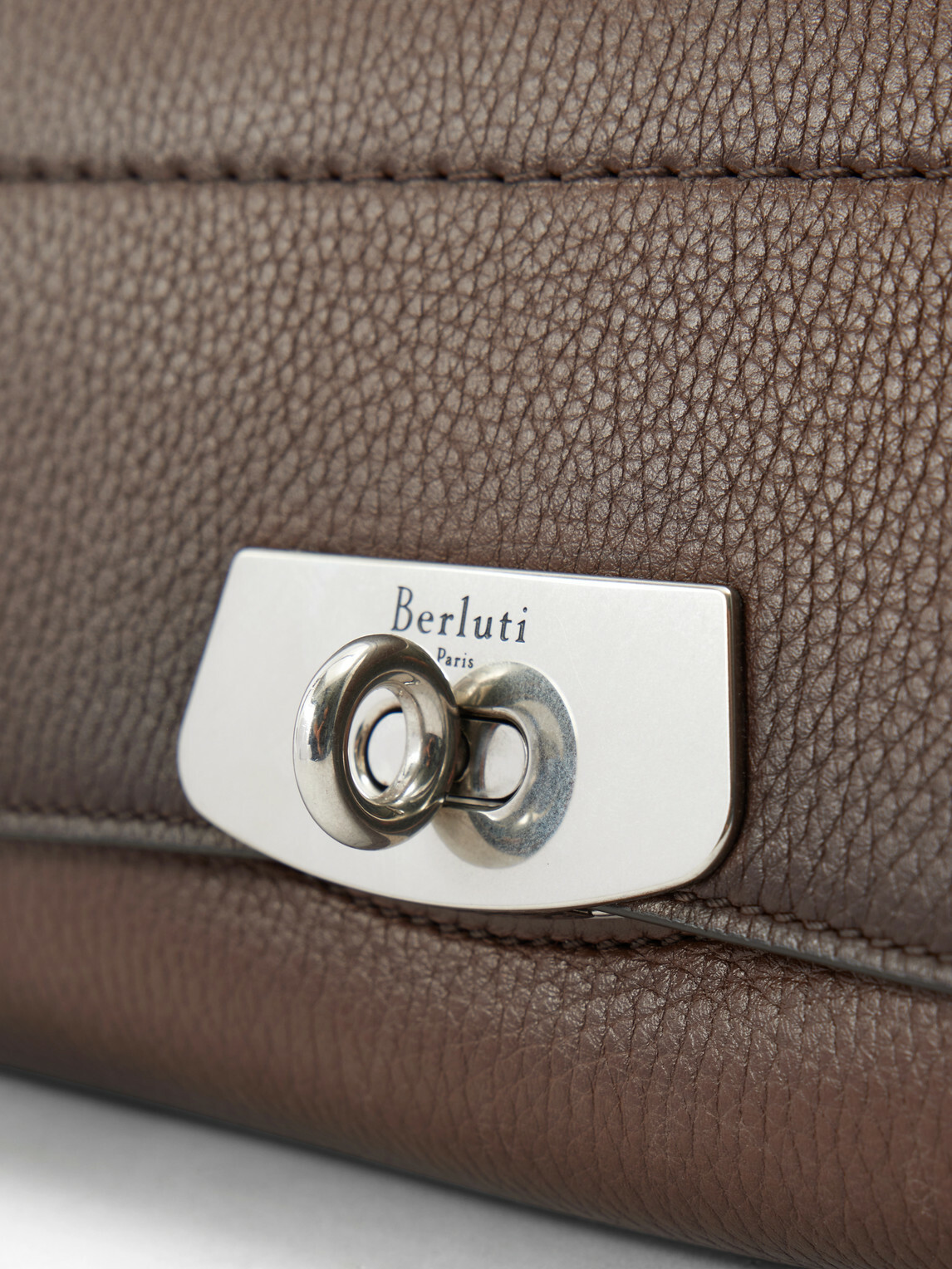Berluti - E'Mio Duo Full-Grained Leather Messenger Bag - Brown