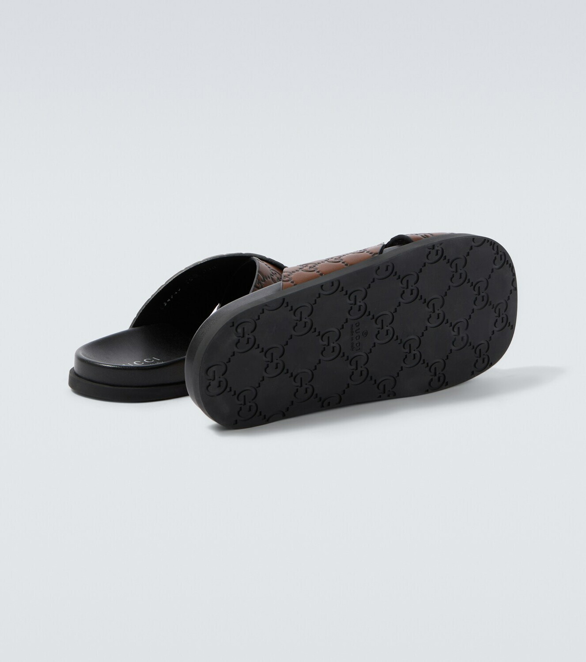 Gucci GG leather slides