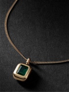 VADA - Bubble Gold Emerald Pendant Necklace