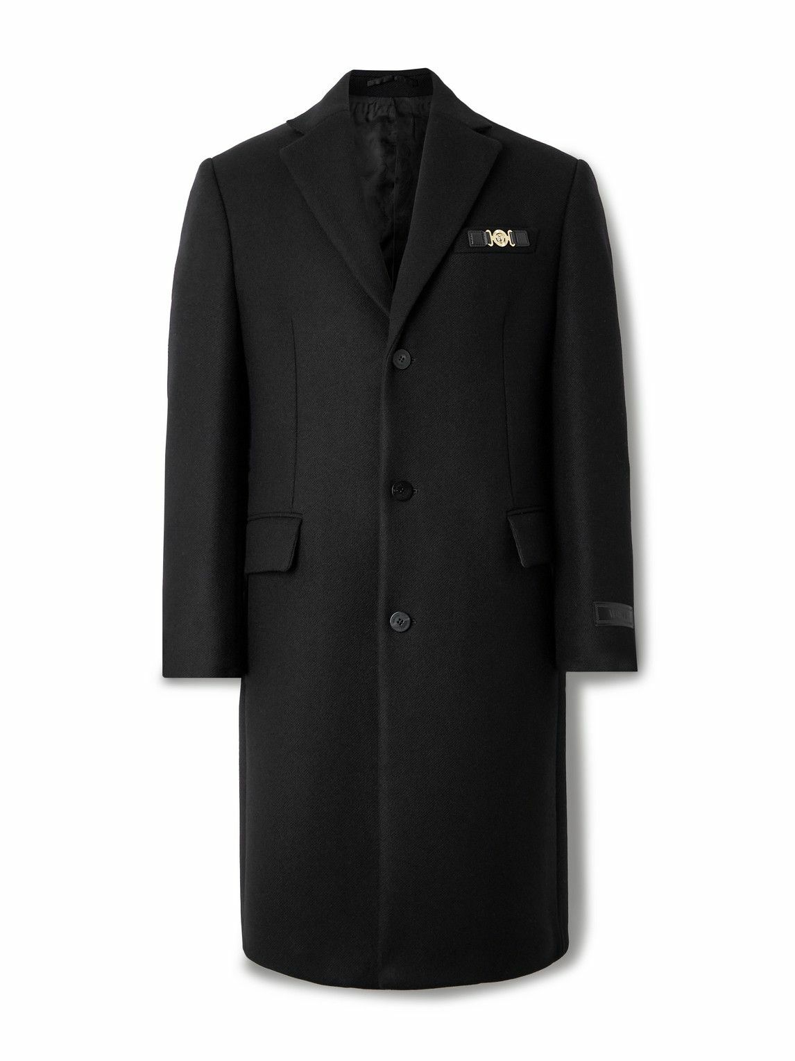 Versace - Virgin Wool Overcoat - Black
