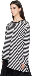YOHJI YAMAMOTO Black & White Paneled Long Sleeve T-shirt