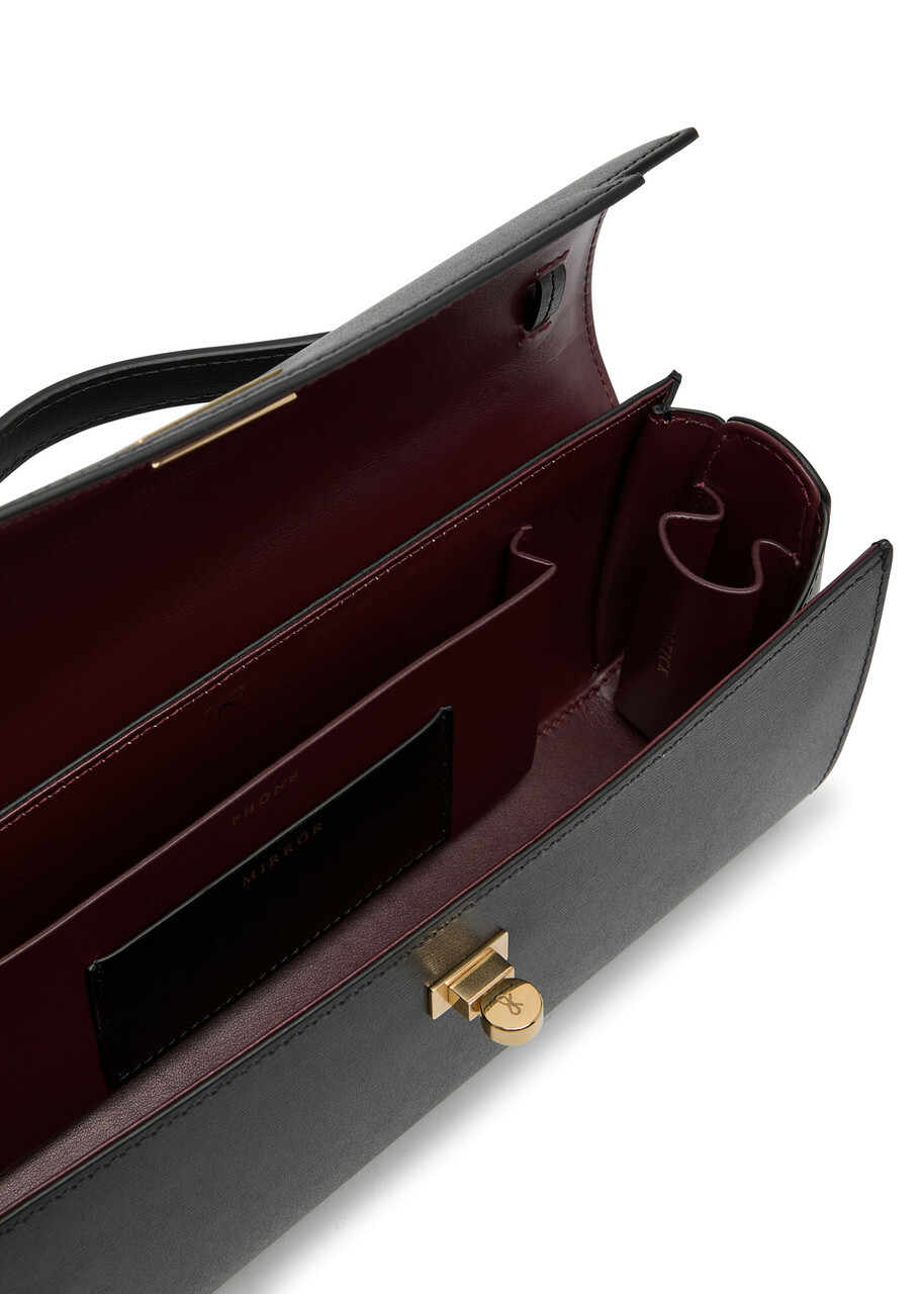 Anya Hindmarch Mortimer Saffiano Leather Clutch - Black - One Size