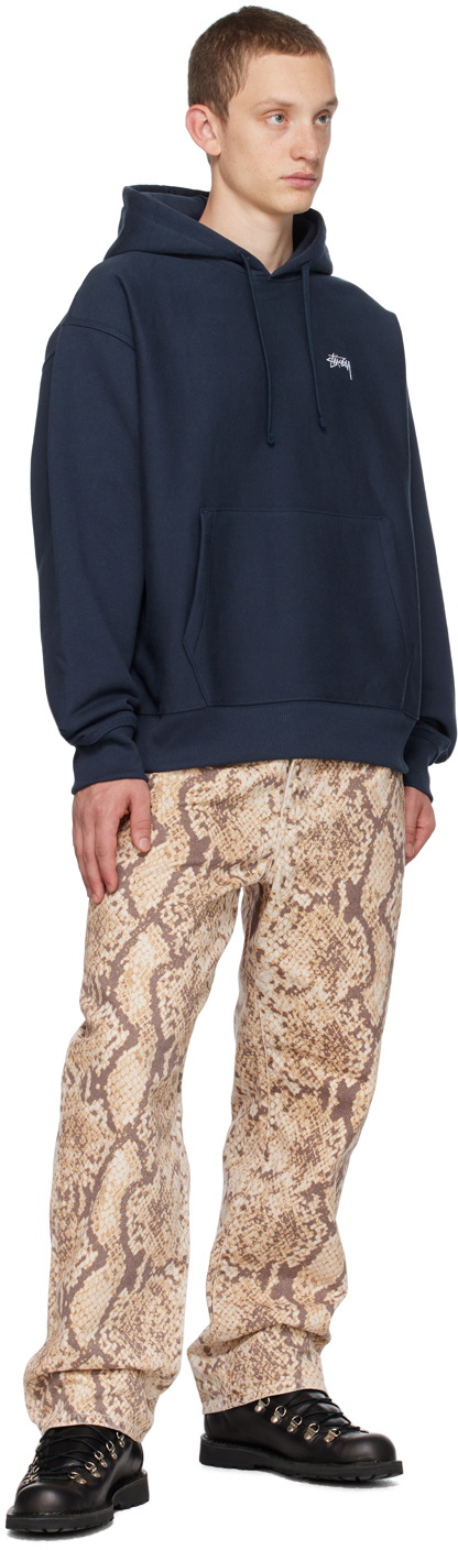 Stüssy Navy Embroidered Hoodie