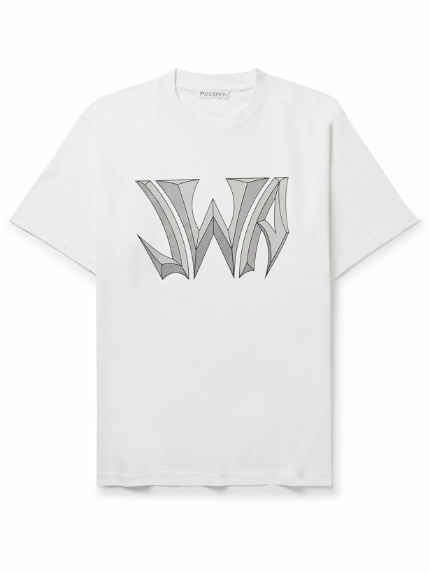 Photo: JW Anderson - Logo-Print Cotton-Jersey T-Shirt - White