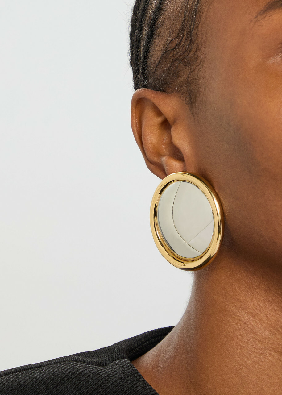 Jacquemus Les Boucles Spheres Two-tone Drop Earrings - Silver - One Size