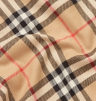 Burberry - Checked Cotton-Flannel Shirt - Neutrals