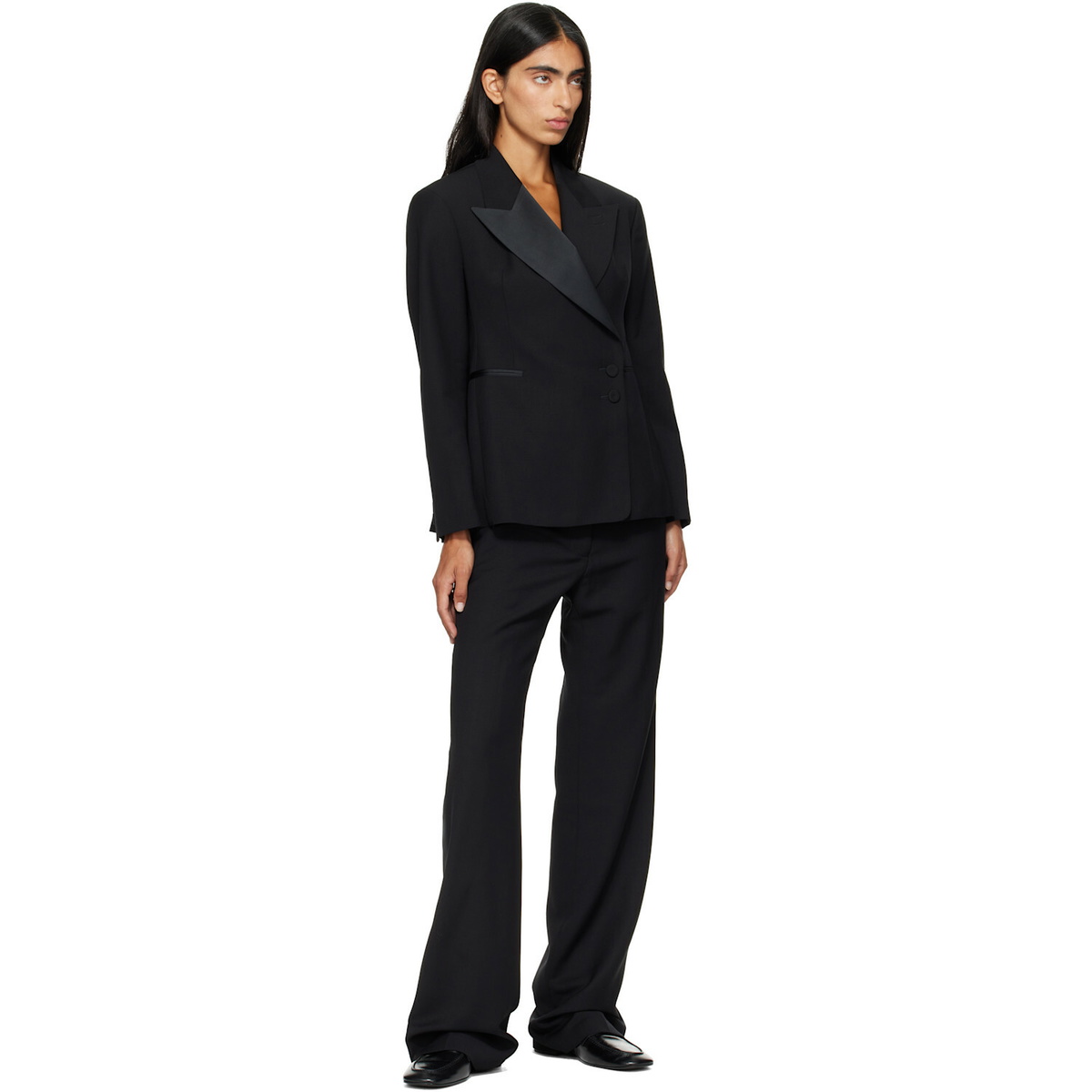 Wales Bonner Black Gallery Tuxedo Blazer