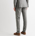 Brunello Cucinelli - Tapered Prince of Wales Checked Cashmere and Silk-Blend Suit Trousers - Gray