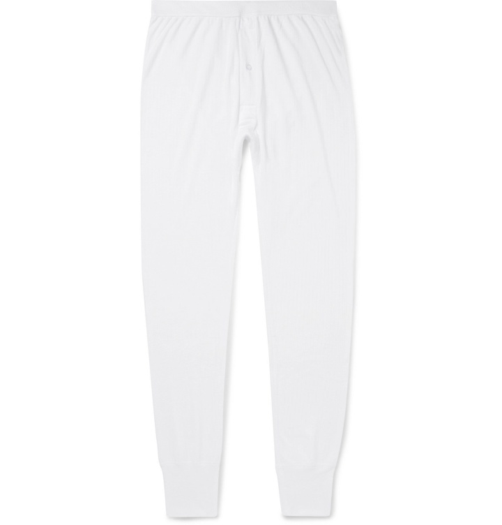 Photo: Sunspel - Thermal Jersey Pyjama Trousers - White