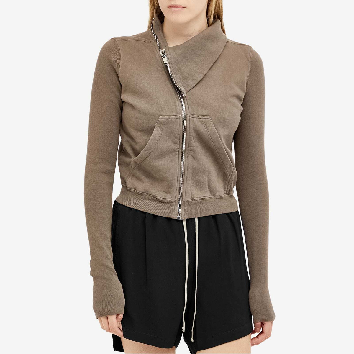 Rick Owens DRKSHDW Women's Zip Front Mountain Sweatshirt in