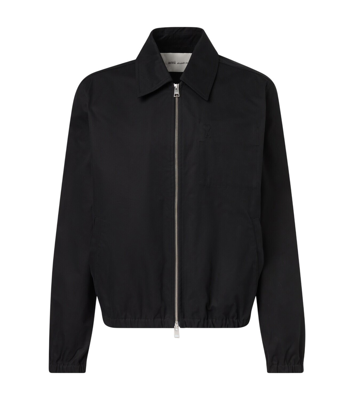AMI PARIS Padded Leather Zip Jacket AMI