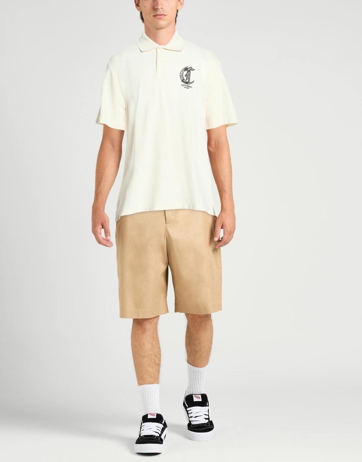 Just Cavalli Mens Polo shirt Cream