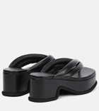 Dries Van Noten - Leather platform thong sandals