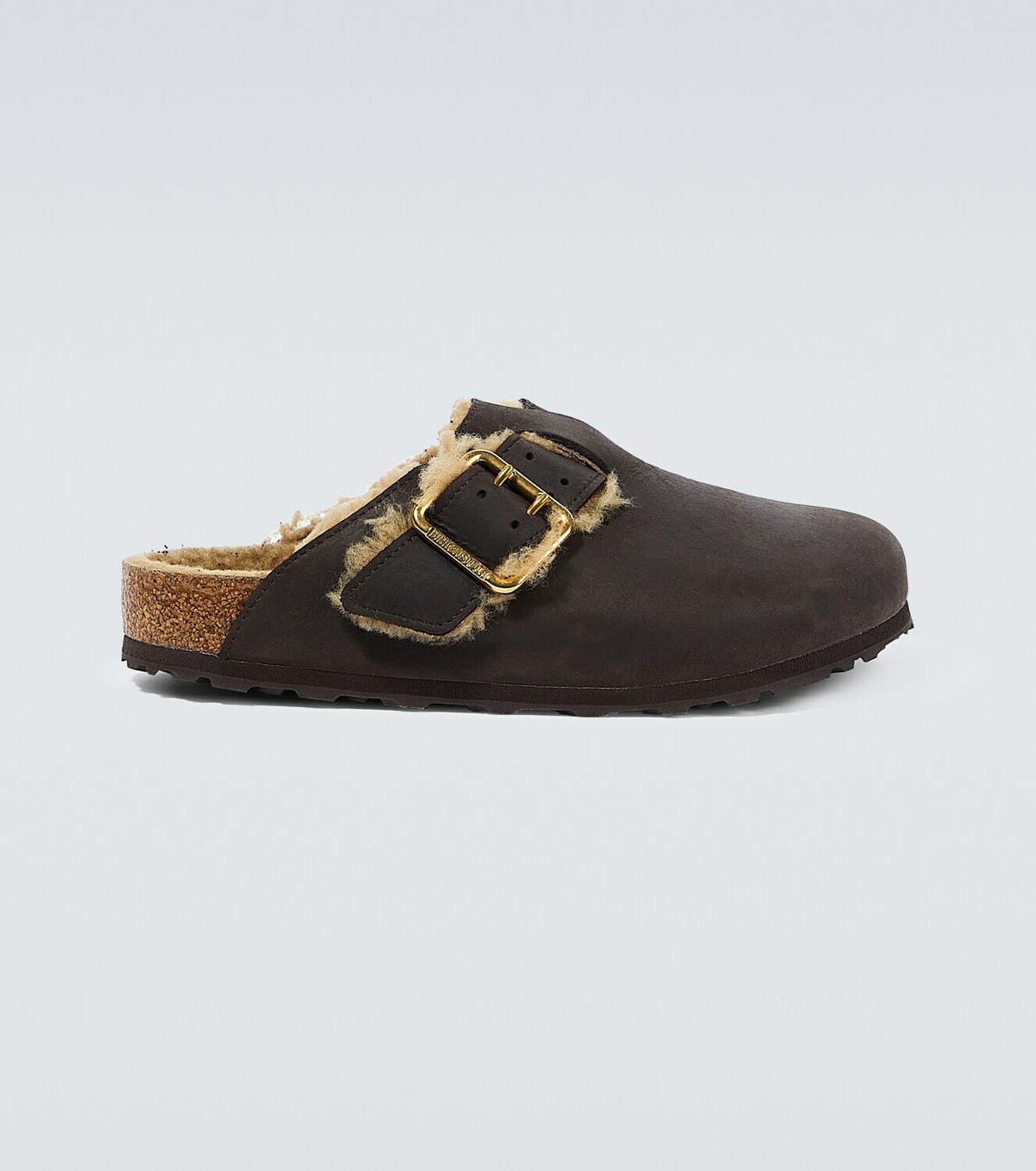 Birkenstock Boston nubuck and shearling clogs
