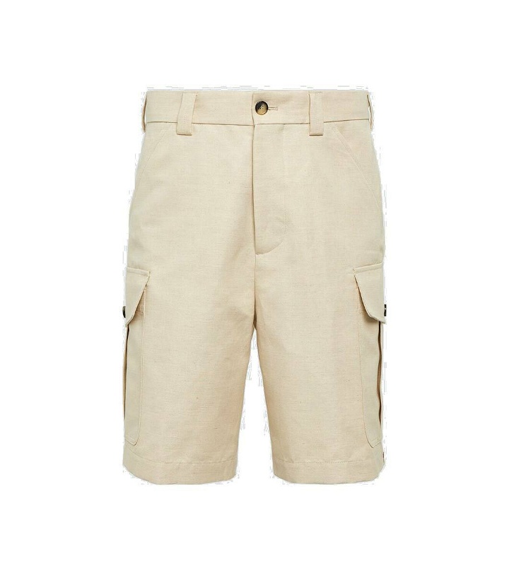 Photo: Loro Piana Bizen cotton and linen cargo shorts