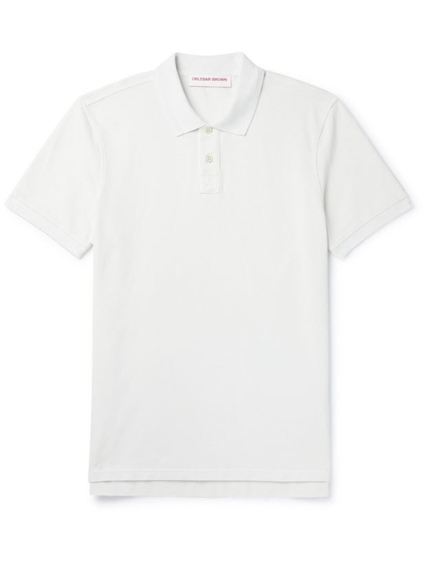 Photo: Orlebar Brown - Jarrett Garment-Dyed Cotton-Piqué Polo Shirt - Neutrals