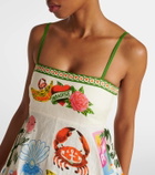 Alémais Paradiso printed linen maxi dress