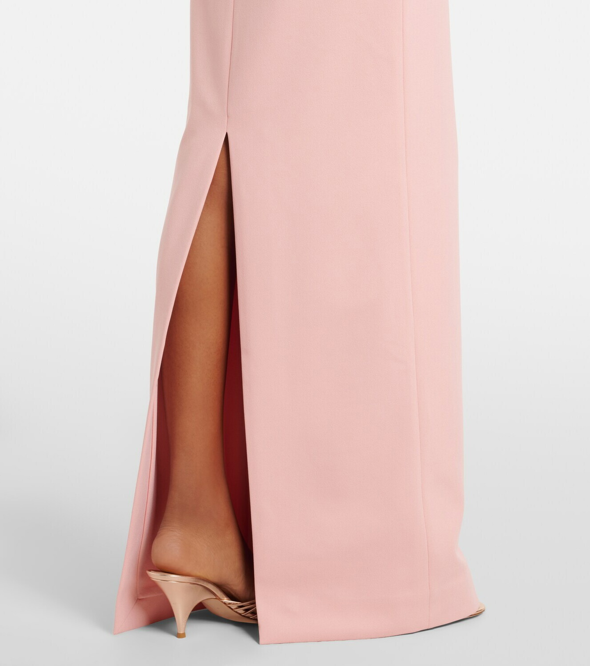 Solace London Afra satin-trimmed bustier gown
