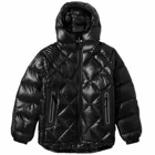 And Wander Men's Diamond Stitch Down Hooded Jacket in Black