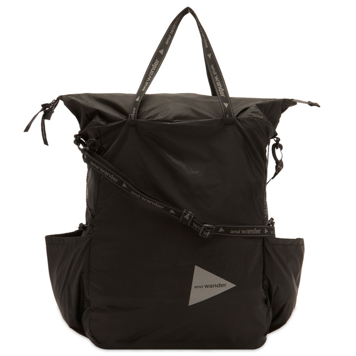 Photo: and wander Men's Sil Tote Bag in Charcoal 