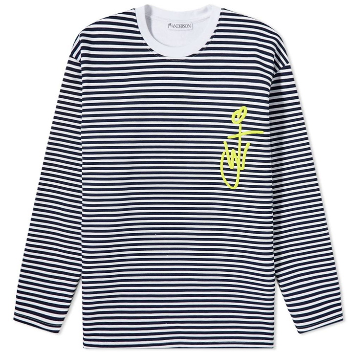 Photo: JW Anderson Long Sleeve Striped Logo Top