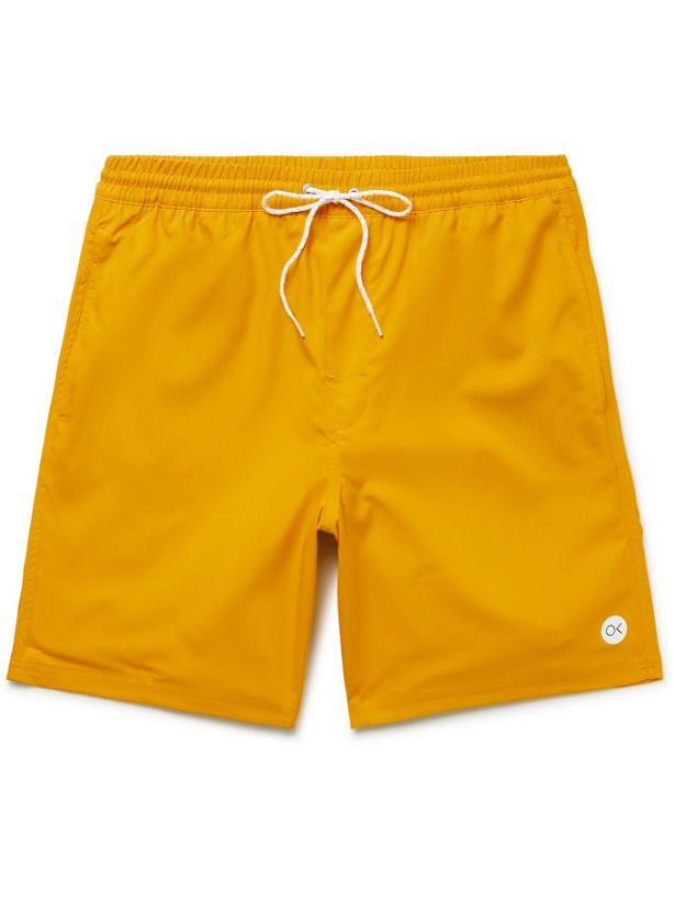 Photo: OUTERKNOWN - Nomadic Volley Logo-Print Recycled Twill Drawstring Shorts - Yellow