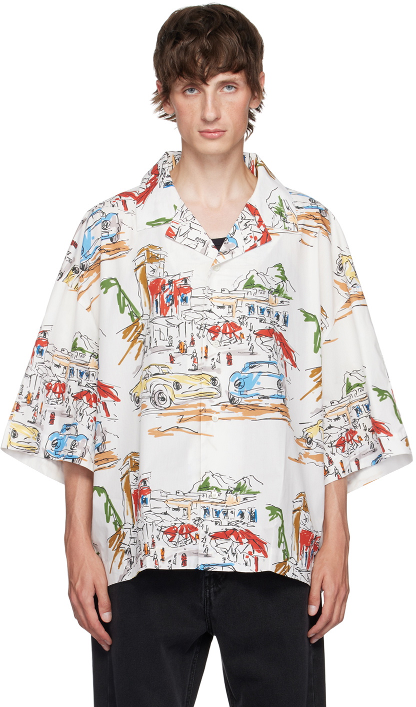 JACQUEMUS LA CASA ホワイト 長袖（7部丈）シャツ JACQUEMUS White La Casa 'La chemise Casaco' Shirt Jacquemus