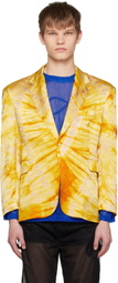 Tokyo James Yellow Printed Blazer