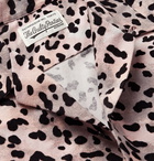 Wacko Maria - Camp-Collar Leopard-Print Cotton-Flannel Shirt - Pink